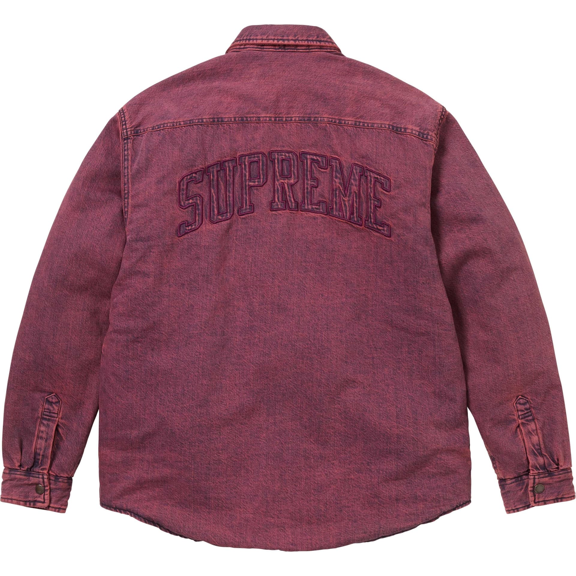 Рубашка Supreme FW25 WEEK3 Деним Работная Рубашка с Подкладкой из Овчины Унисекс - изображение 1
