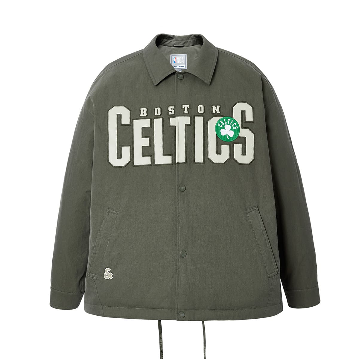Зимняя куртка JACK&JONES x NBA Экстра свободный пуховик в спортивном стиле с принтом Boston Celtics - изображение 1