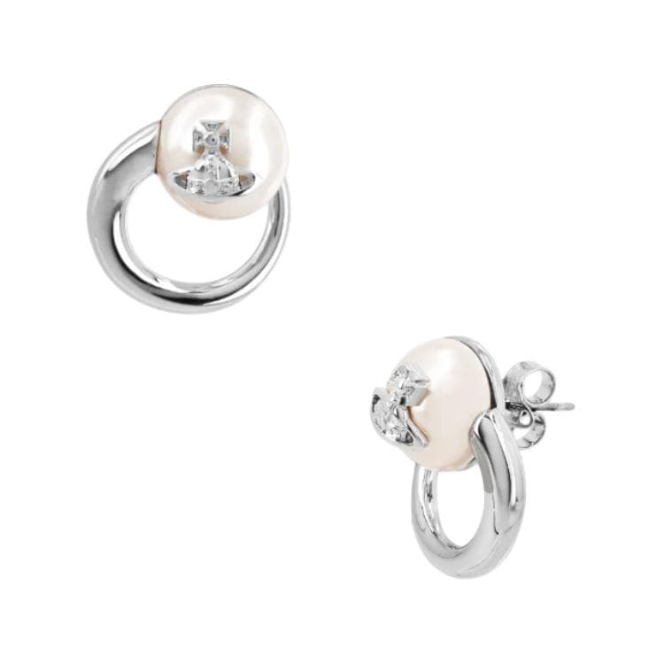 Серьги Вивьен Вествуд Бренд Brass Earrings Унисекс Серебряный - изображение 3