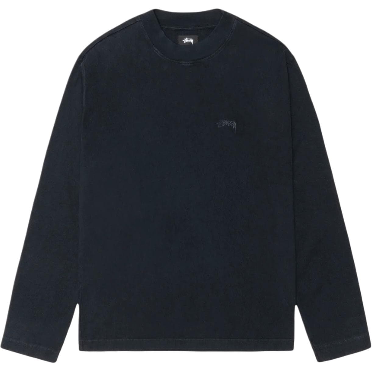Футболка Stussy Fw25 Окрашенная футболка с высоким воротником LS унисекс - изображение 1