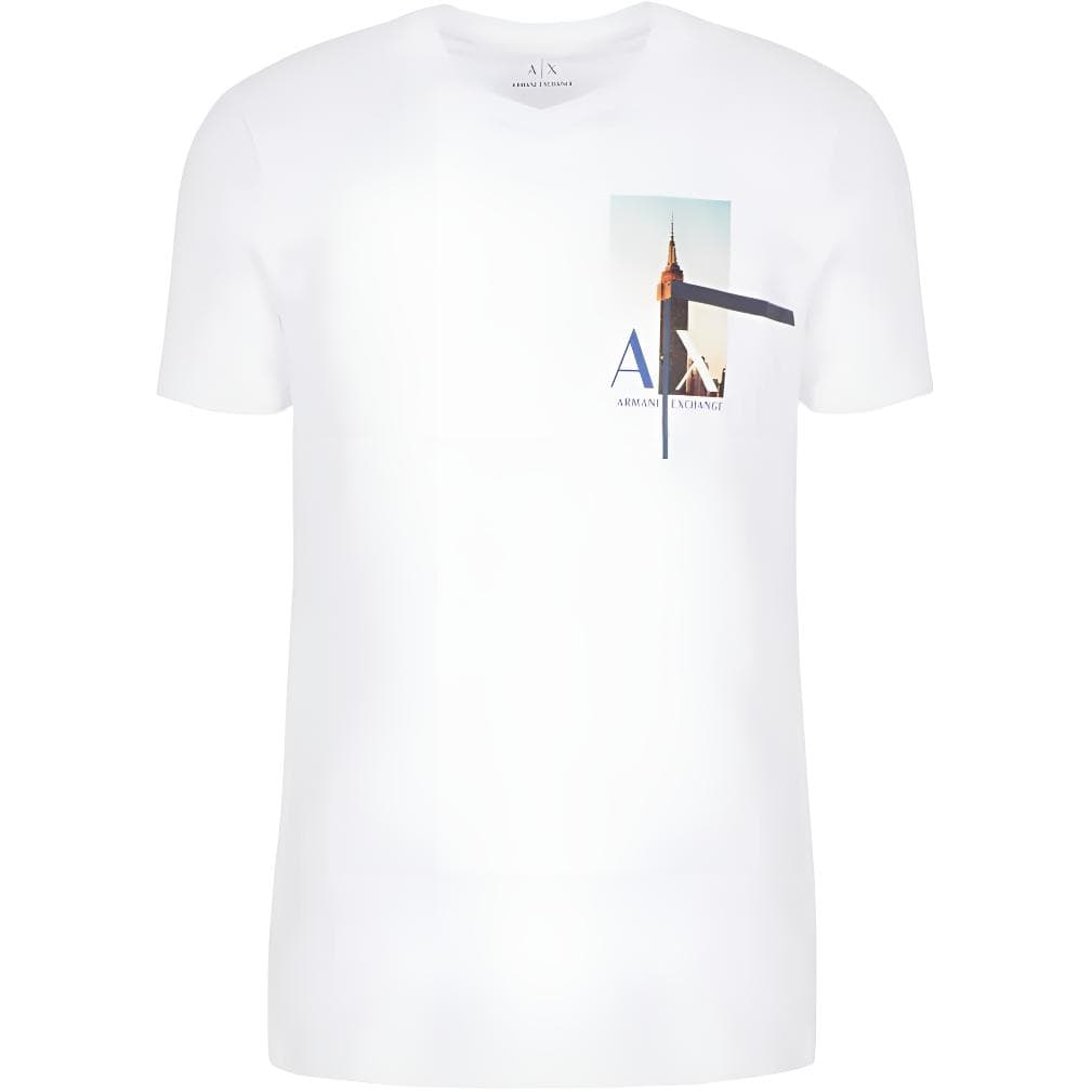 Футболка ARMANI EXCHANGE Slim Fit Stretch Jersey Cotton Logo Design T-Shirt T - изображение 1