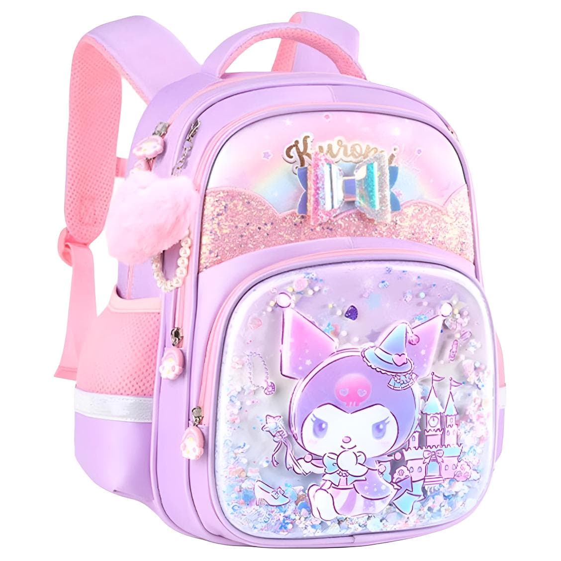 Sanrio Полиэстер Рюкзак Стандартный (Стандартный) Детский Фиолетовый Kuromi - изображение 2