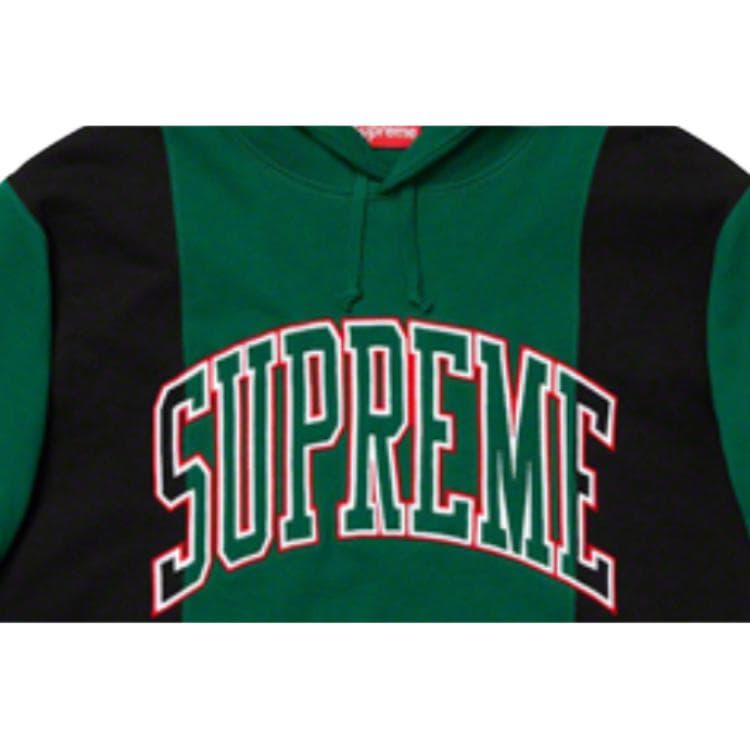 Кофта Supreme Paneled Arc Hooded Sweatshirt Green - изображение 3