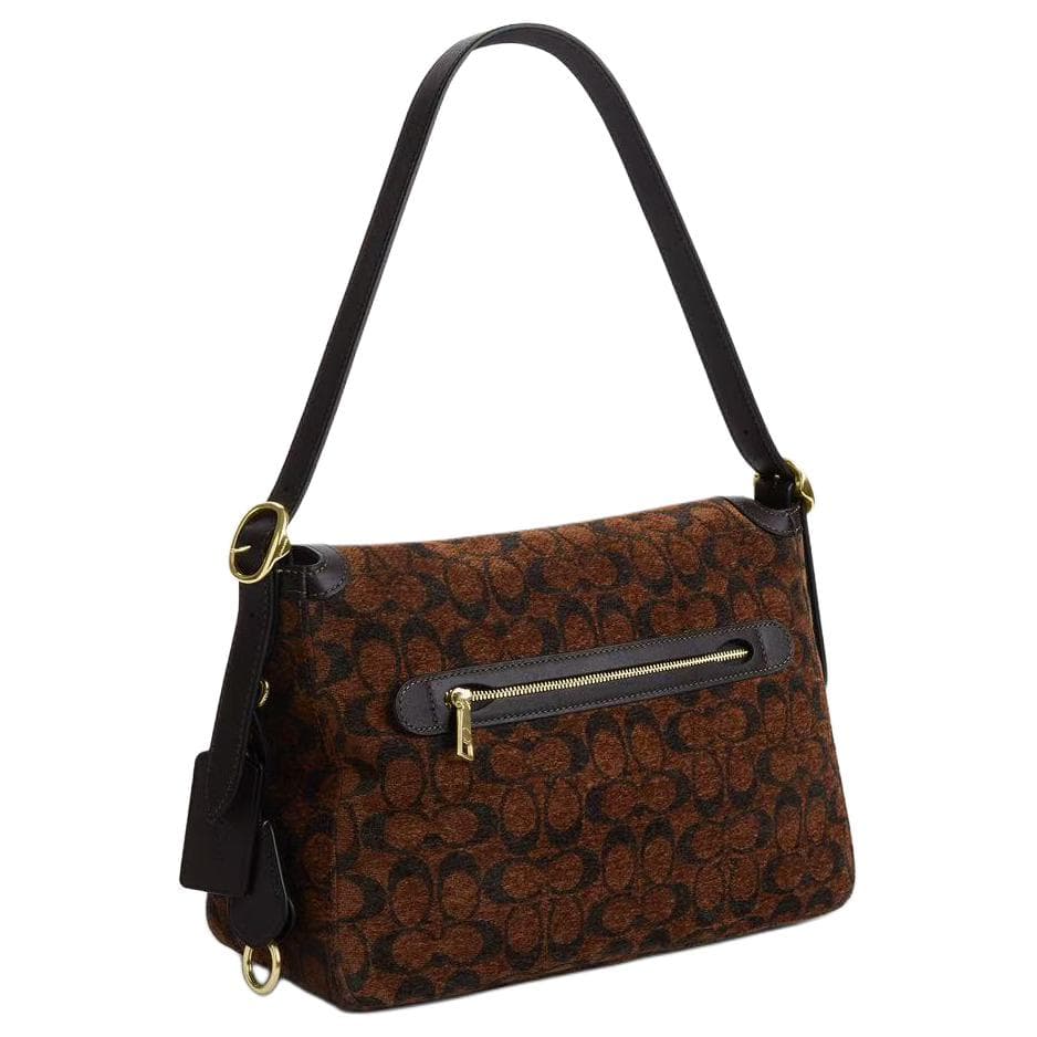 Мини-сумка COACH ETTA Ткань Сумка через плечо Большая Женская Трюфельно-коричневая - изображение 2