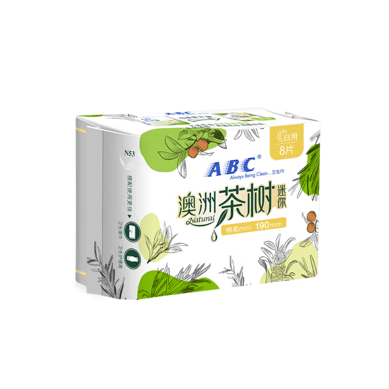 ABC Tea Tree Сыворотки Легкие Гигиенические Прокладки Мягкие и Дышащие 190 мм 8 Штук Пачка - изображение 2