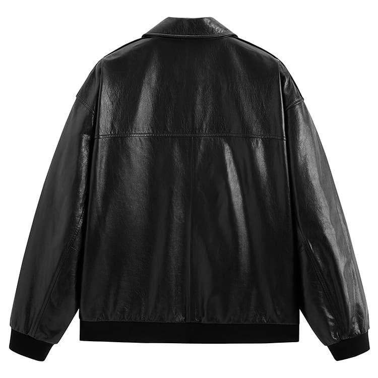 Кожаная куртки PEACEBIRD MEN Sharpness Кожа Куртка из козьей кожи Натуральная кожа Куртка Мужская - изображение 2