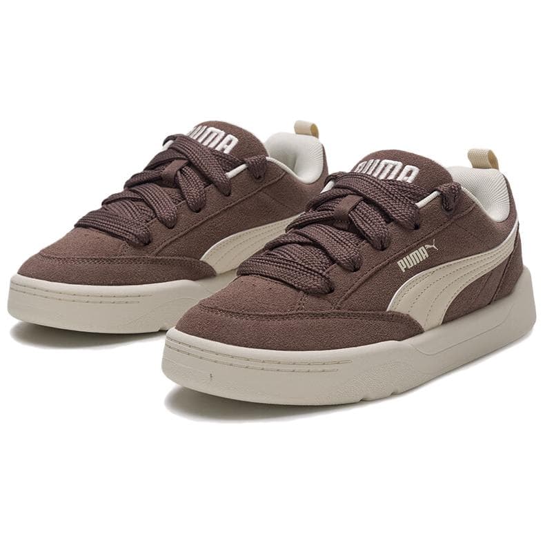 Кроссовки PUMA Park Lifestyle Спилок коровья кожа устойчивая к истиранию низкий топ повседневная обувь унисекс коричневый - изображение 3