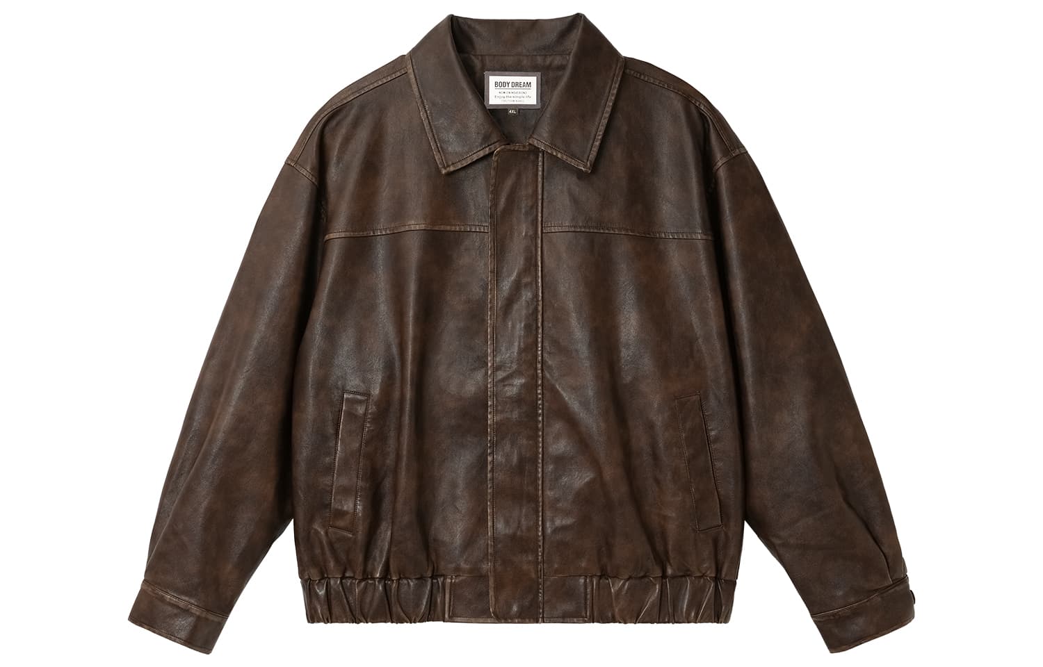 Кожаная куртки bodydream Vintage PU Jacket Deep Brown - изображение 2