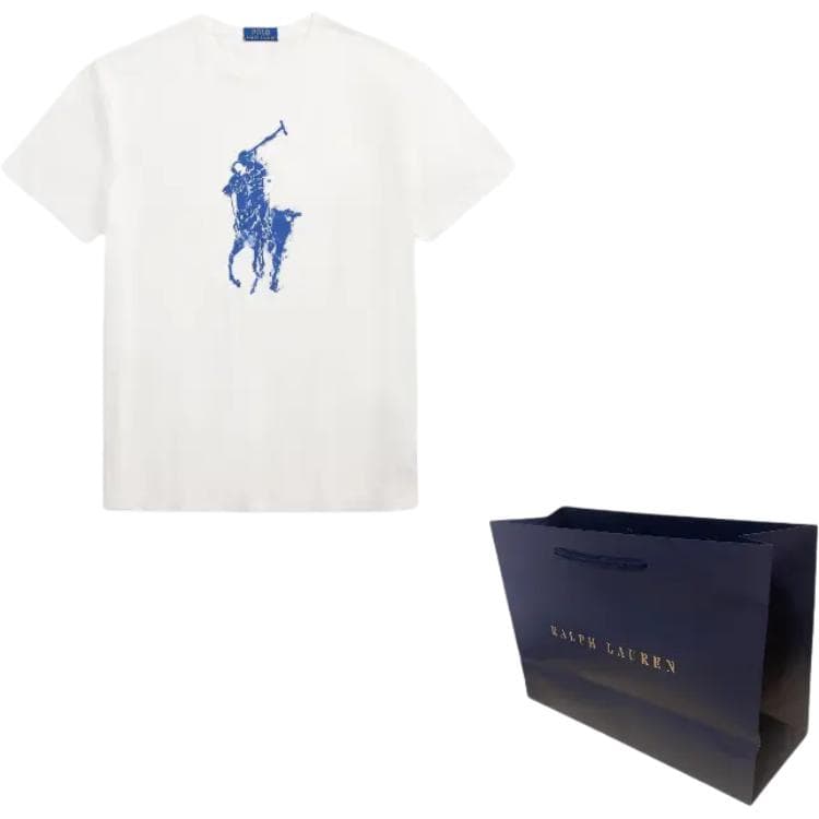 Футболка Polo Ralph Lauren Big Pony T Рубашка Классическая Версия Мужская Белая - изображение 7