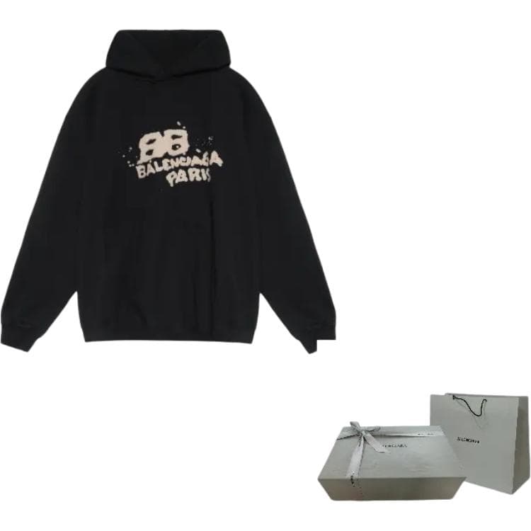 Худи Balenciaga FW22 Logo Hoodie Black - изображение 10