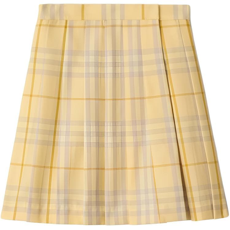 burberry SS25 Клетчатый Умеренный Юбка Детский Желтый - изображение 2