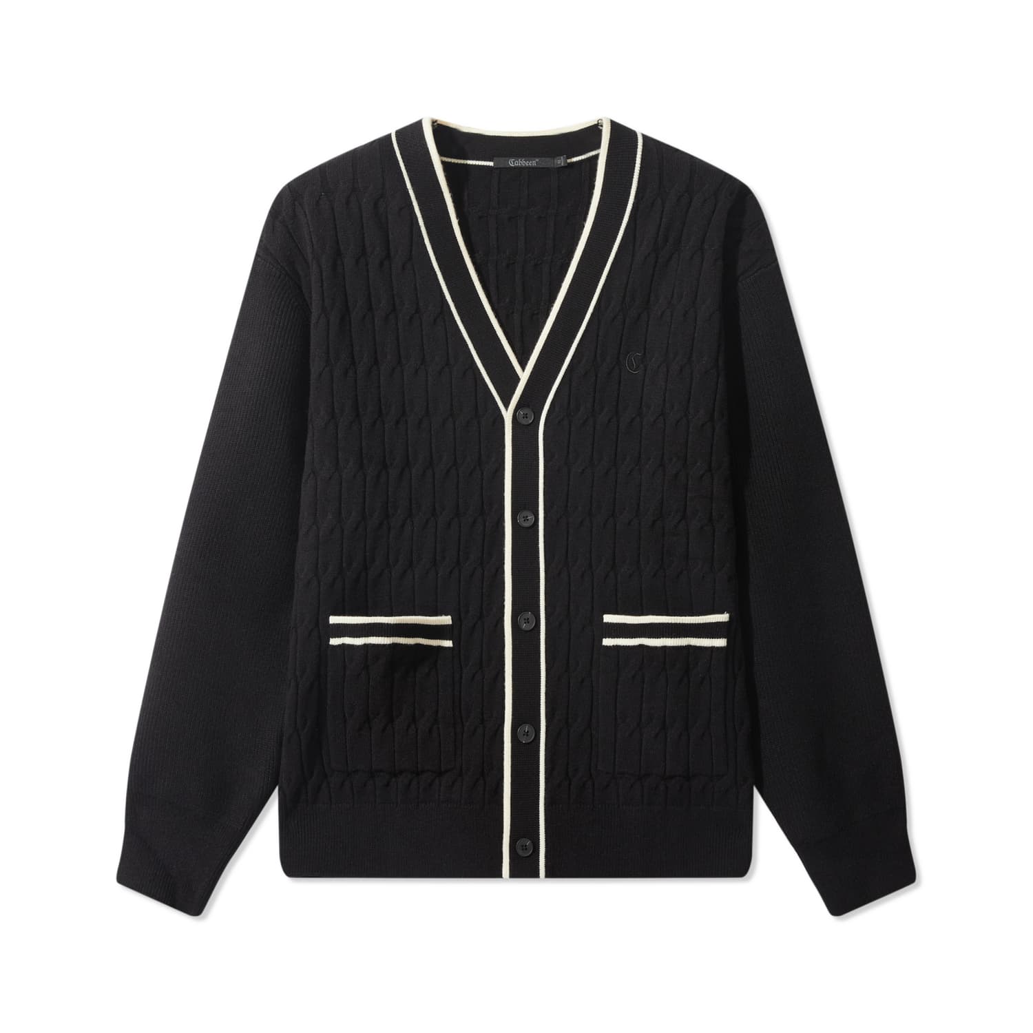 Cabbeen Charcoal Black (Classic Versatile) Men's Knitwear Каббин Черный Уголь (Классический Универсальный) Мужской Трикотаж - изображение 1