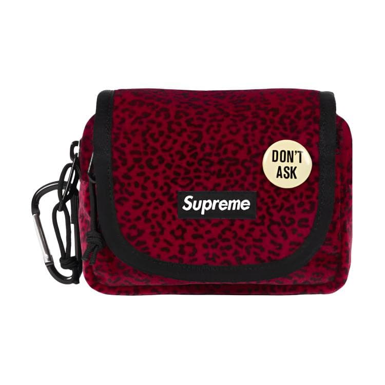 Портмоне Supreme Вельвет Кошелек-Монета Мини Унисекс Красный - изображение 1