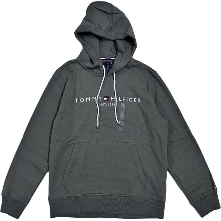 Худи Tommy Hilfiger Мужская однотонная толстовка с капюшоном и флисовой подкладкой - изображение 1
