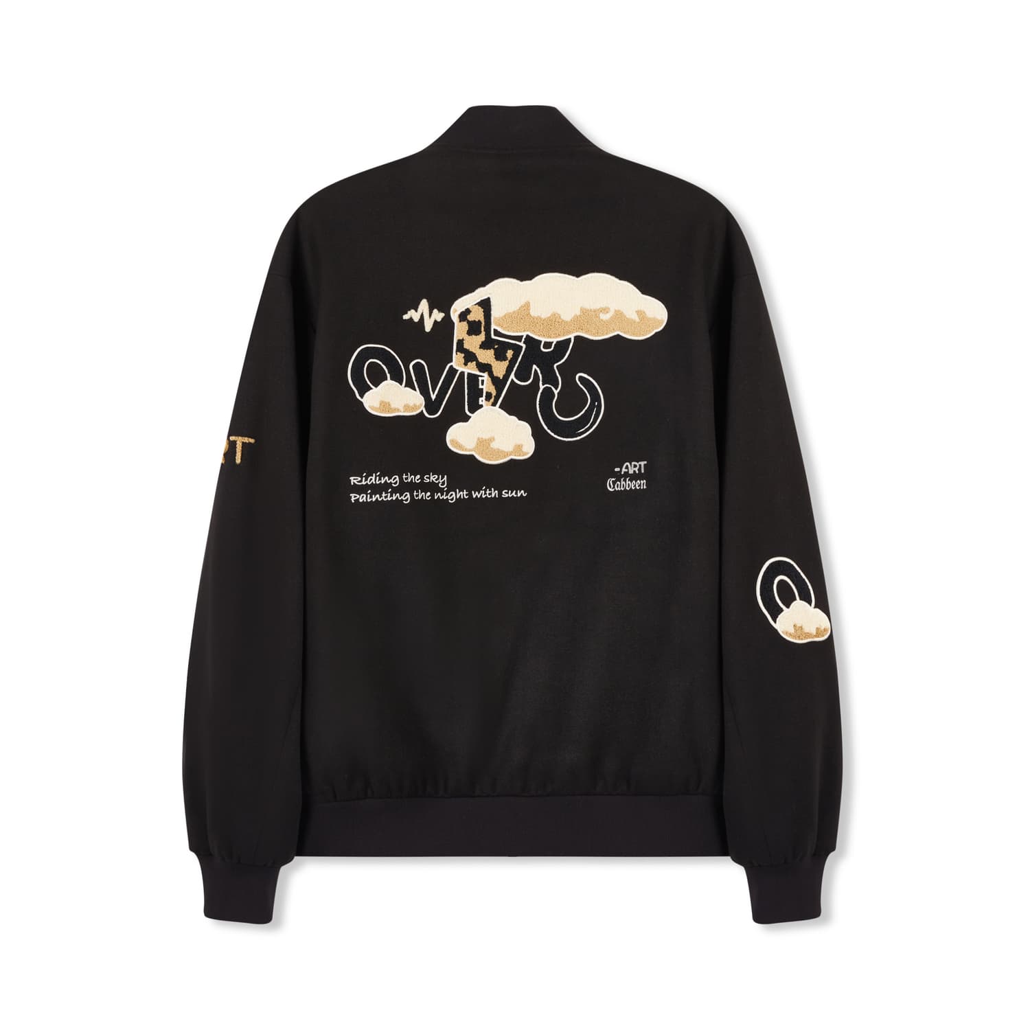 Куртка Cabbeen Charcoal Black (Versatile Loose Fit) Unisex Jackets Каббин Угольный Черный (Универсальный Свободный крой) Унисекс Куртки - изображение 2
