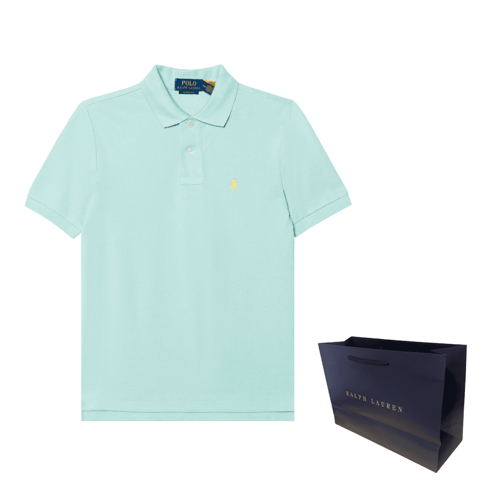 Polo Ralph Lauren Поло Классическая версия Сине-зеленый Подростки - изображение 4