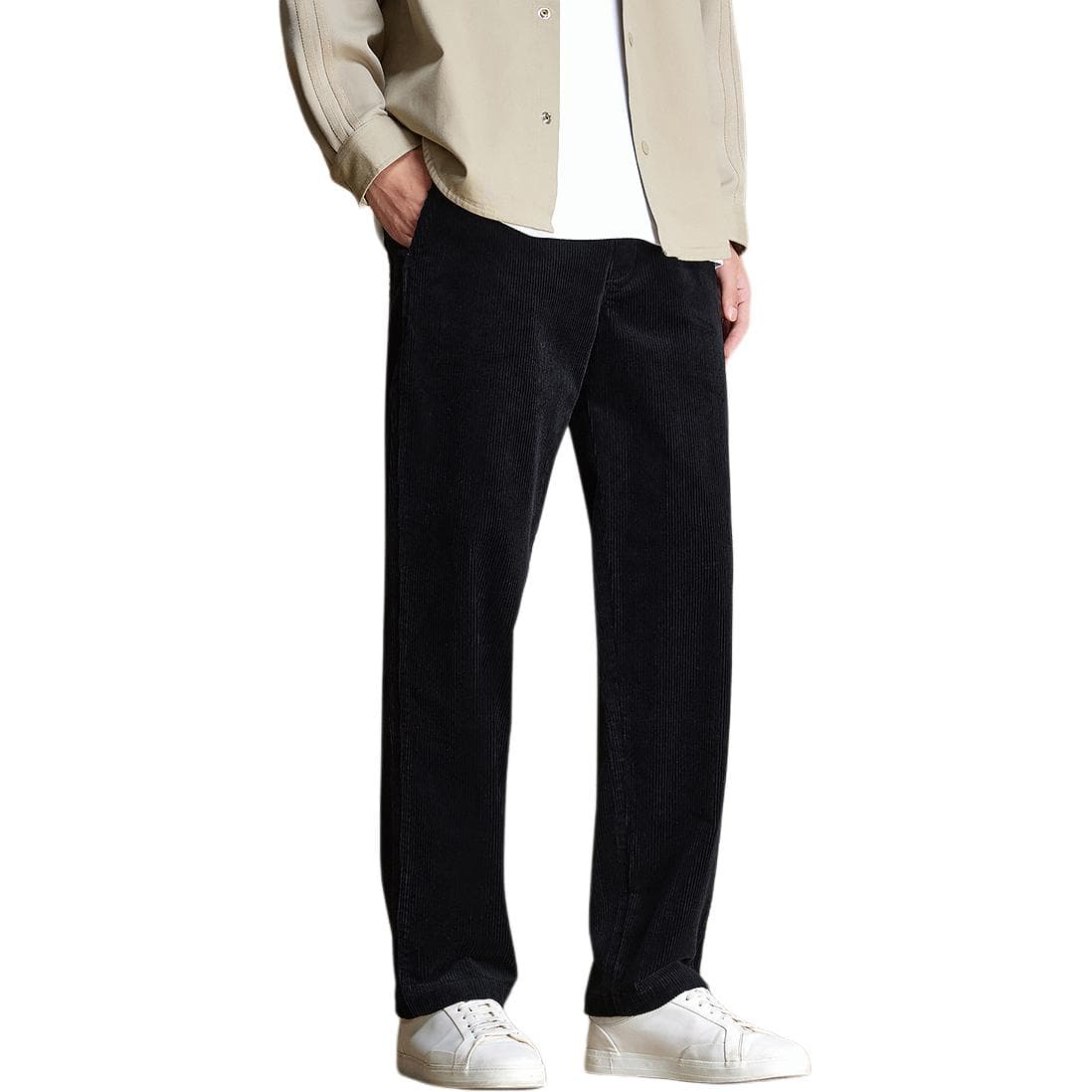 Штаны JACK&JONES Брюки прямого кроя из вельвета с вышивкой, удобные и модные, осень и зима - изображение 6