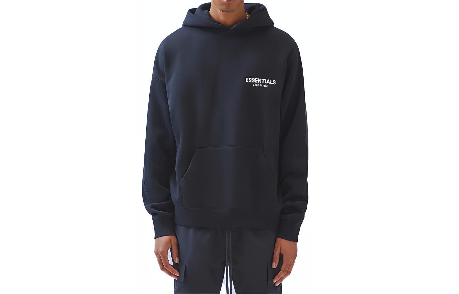 Худи Fear of God Essentials FW19 Pullover Hoodie BlackLogo - изображение 1