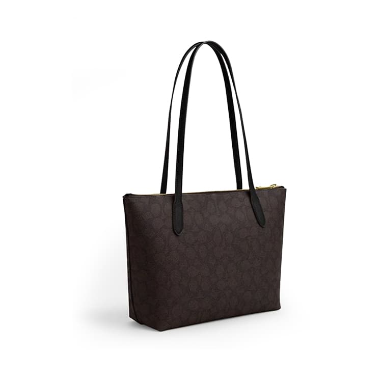Мини-сумка COACH Fiona Покрытие Холст С кожей Вставка Сумка через плечо Средняя Женская Черная - изображение 2