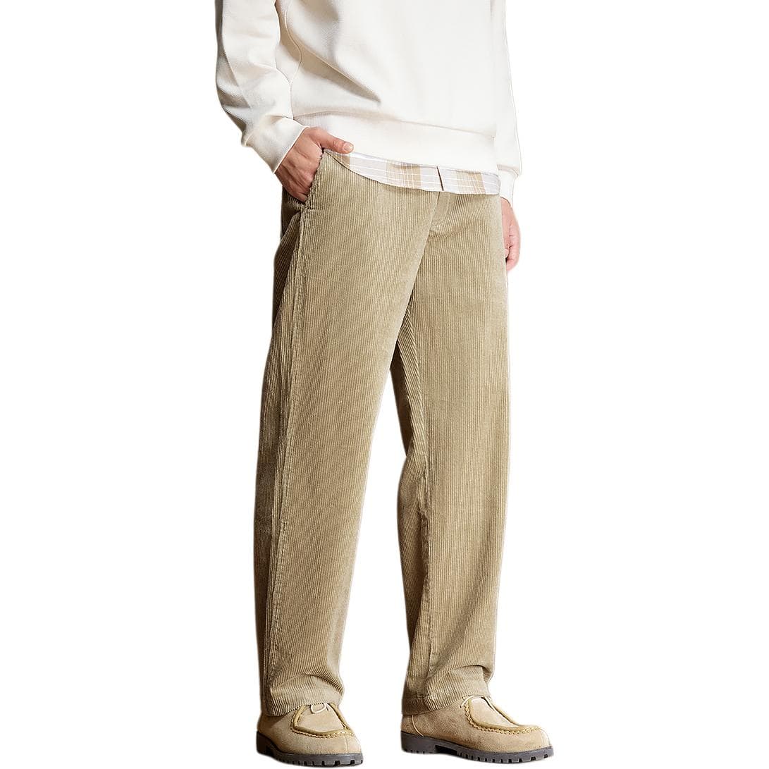 Штаны JACK&JONES Брюки прямого кроя из вельвета с вышивкой, удобные и модные, осень и зима - изображение 4