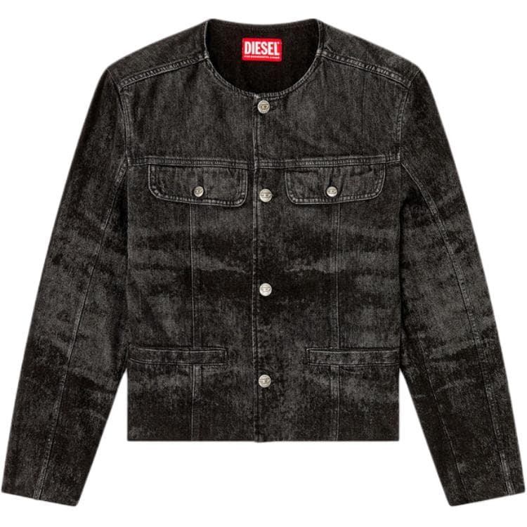 Джинсовая куртка DIESEL Черные Мужские Джинсовые Куртки - изображение 1