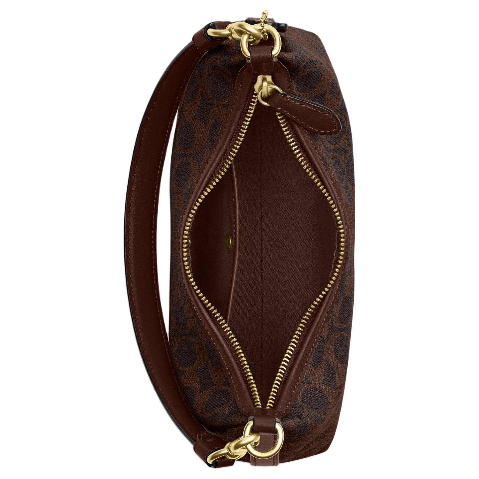 Мини-сумка COACH Juliet Искусственная кожа Сумка через плечо Средняя Женская Кленовый лист Коричневый - изображение 4