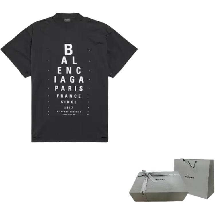 Футболка Balenciaga T-рубашка женская черная - изображение 9