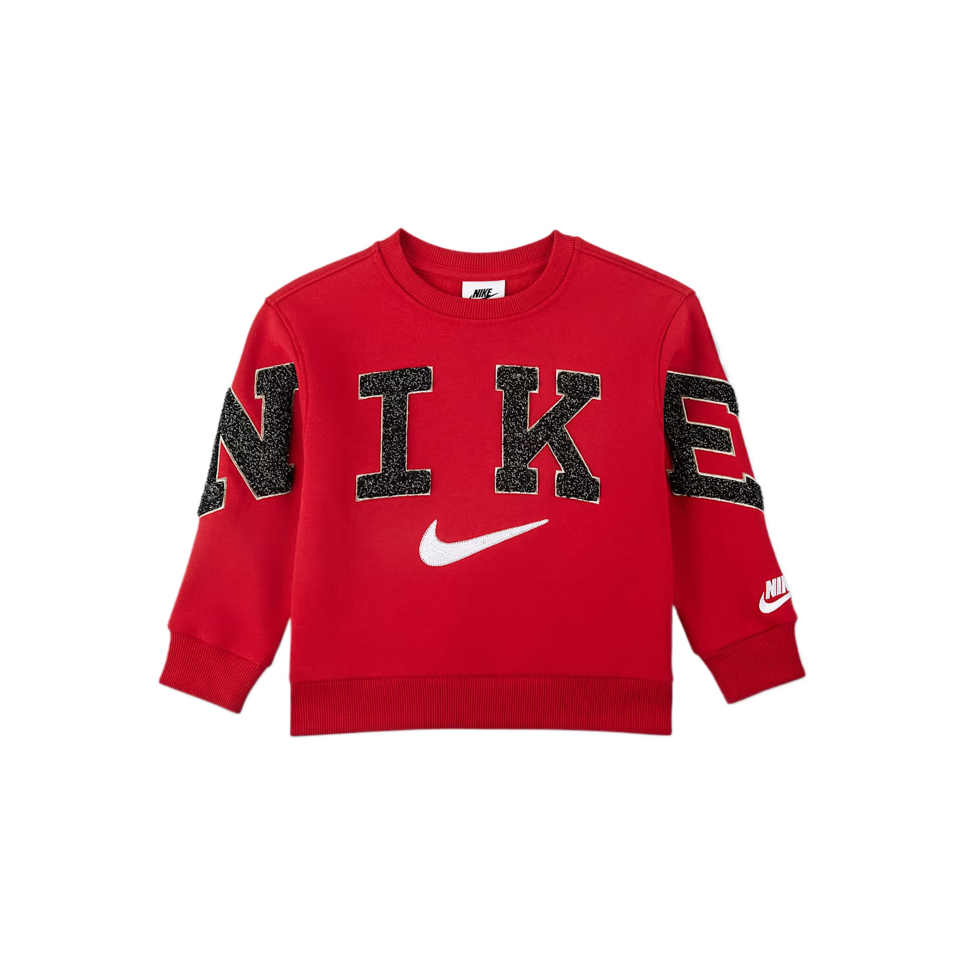 Nike Толстовка Клуб Вышивка Круглый вырез Флисовая подкладка Трикотажная ткань Детское - изображение 1
