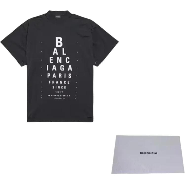 Футболка Balenciaga T-рубашка женская черная - изображение 8