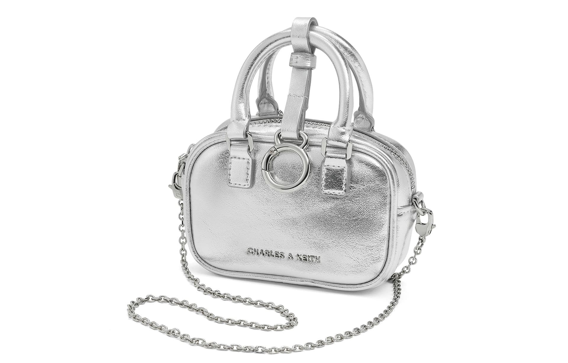 Сумка для наушников CHARLES&KEITH Мини-сумка на цепочке с чехлом для наушников PU Multi/Silver - изображение 6