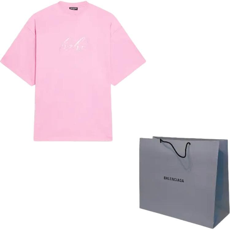 Футболка Balenciaga SS22 Bebe Pink - изображение 4