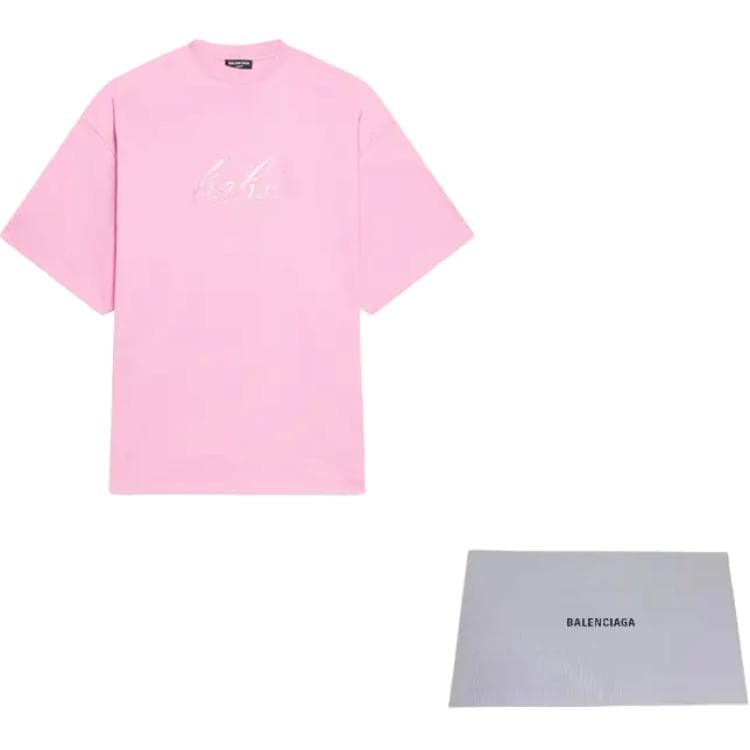 Футболка Balenciaga SS22 Bebe Pink - изображение 6