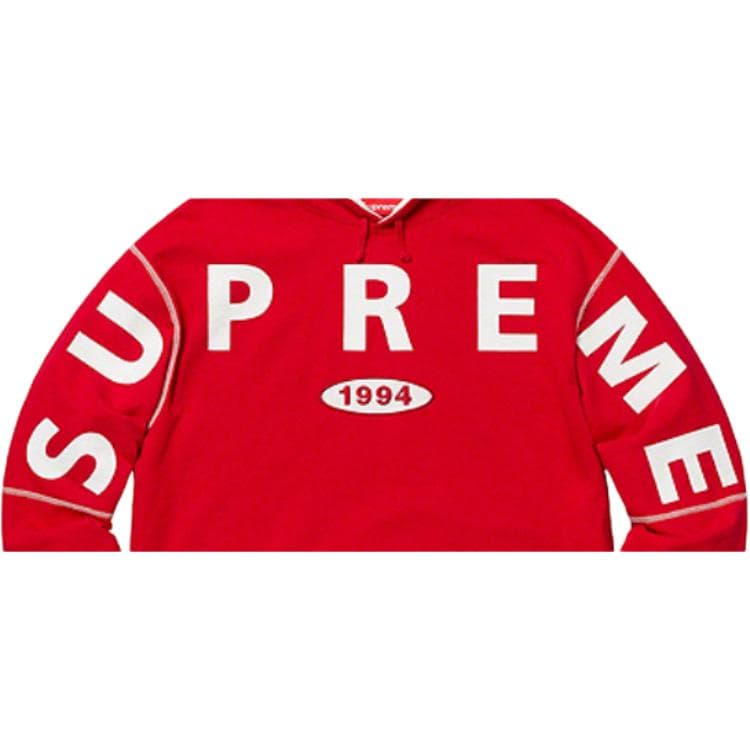 Худи Supreme FW19 Week 1 Spread Logo Hoodie Red - изображение 2