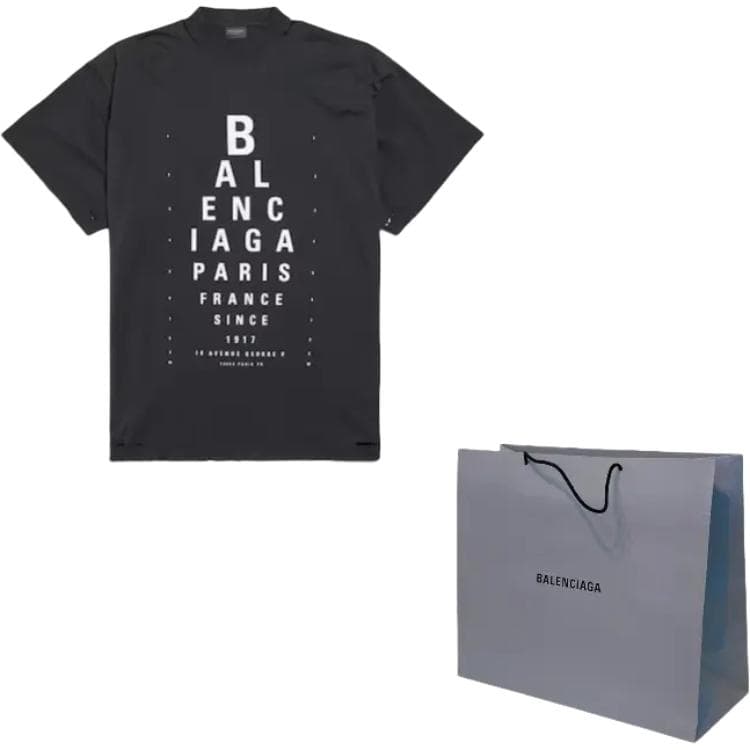 Футболка Balenciaga T-рубашка женская черная - изображение 7