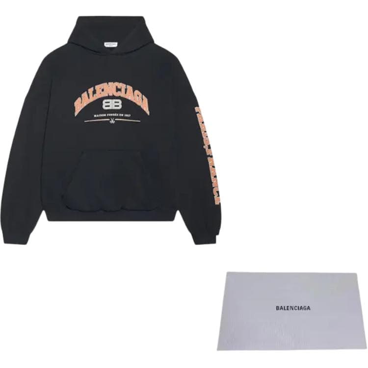 Худи Balenciaga SS22 Logo Hoodie Black - изображение 8