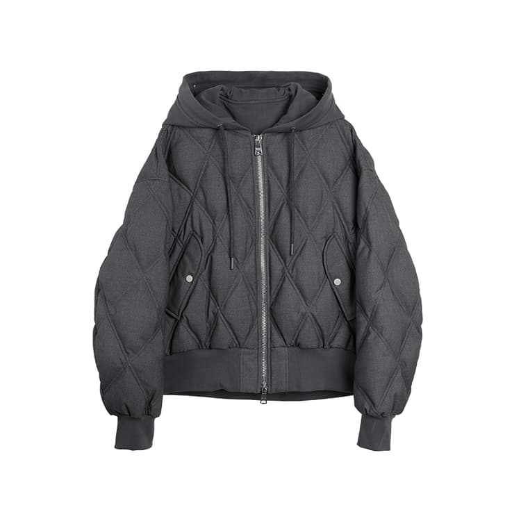 Пуховик ELLE Medium Gray Women's Down Jackets ELLE Средне-серый Женский Пуховик - изображение 1