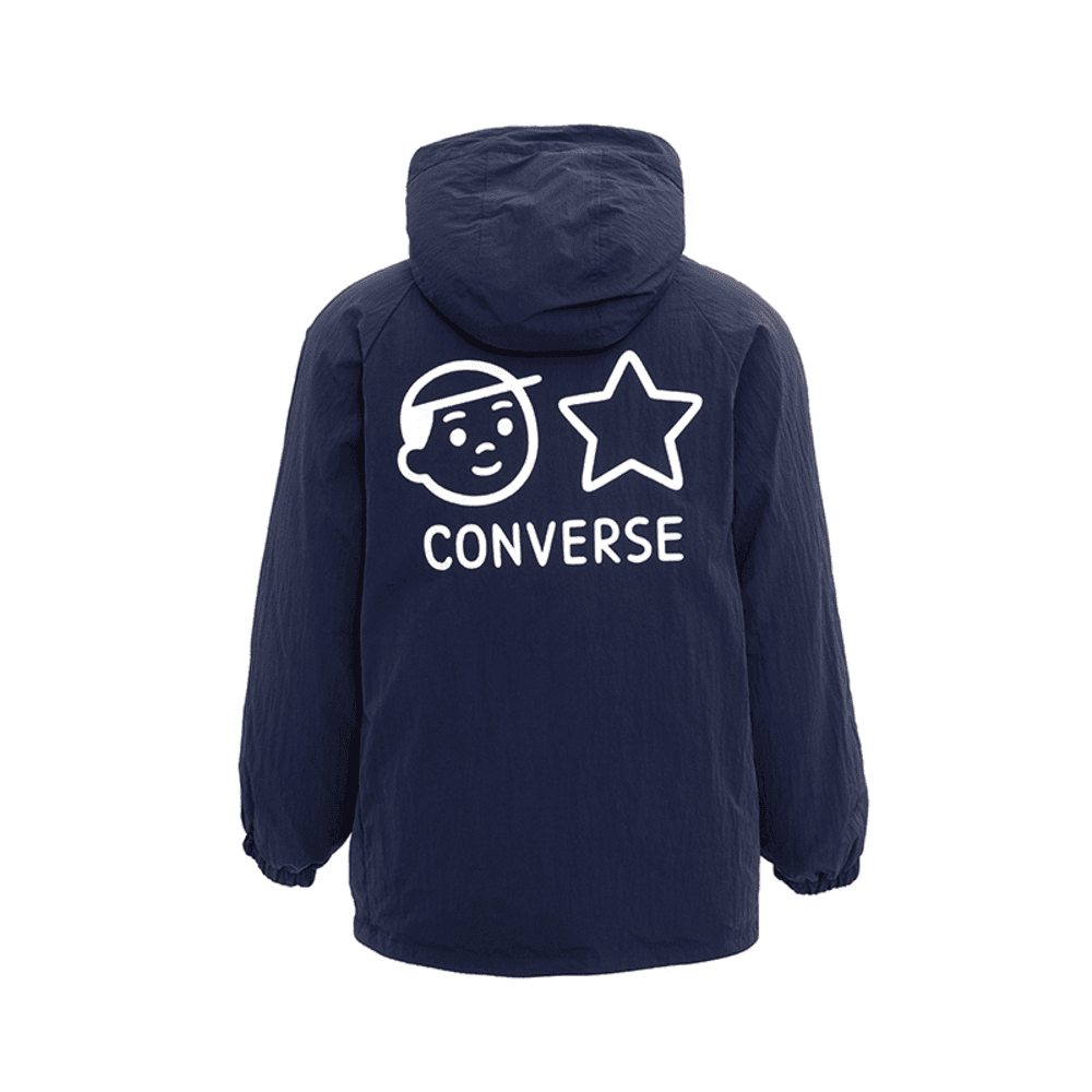 Зимняя куртка Converse Мультяшный пуховик с капюшоном и длинными рукавами для мужчин - изображение 2