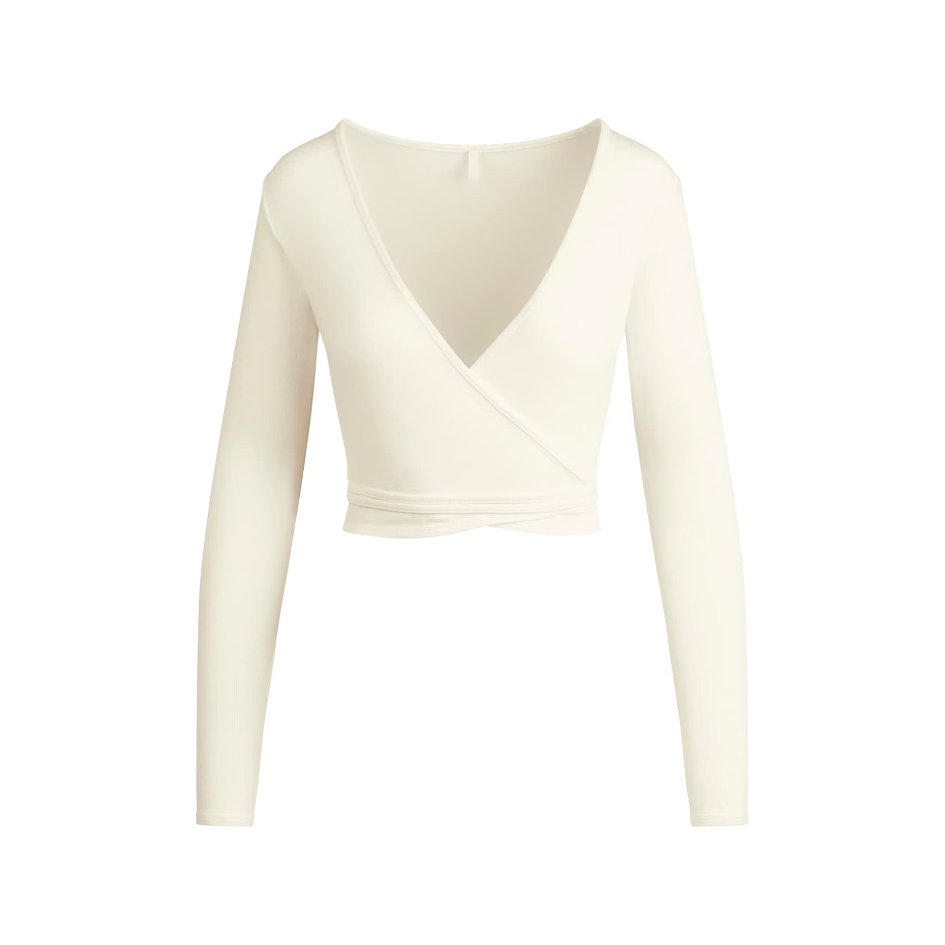 SKIMS FW25 Текстурированная трикотажная длинная кардиган CROP TOP Женская - изображение 1
