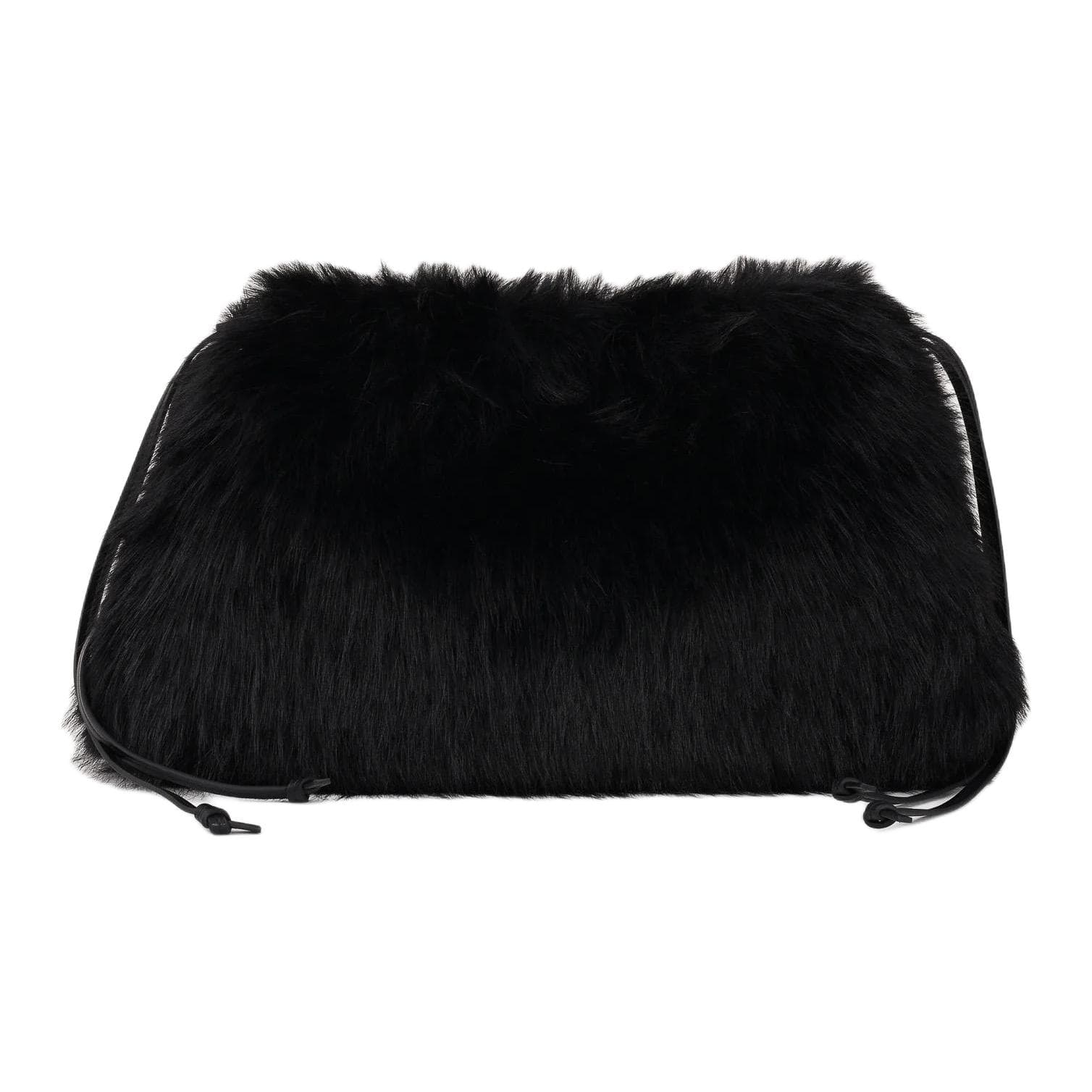 Сумка PINKO Artificial Fur Shoulder Bag Женская Черная - изображение 3