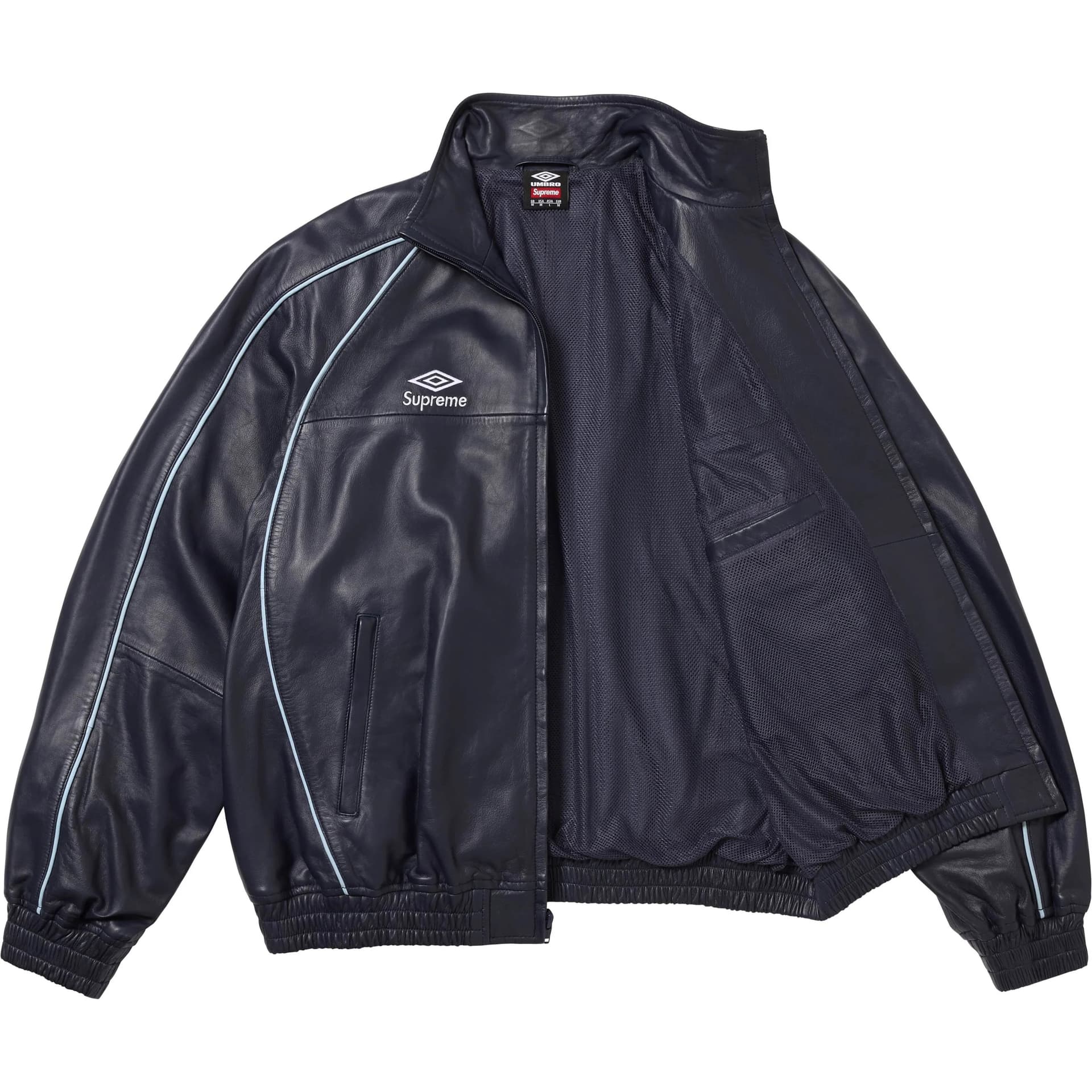 Куртка Supreme UMBRO FW25 WEEK4 Кожа Дорожка Куртка Унисекс - изображение 2