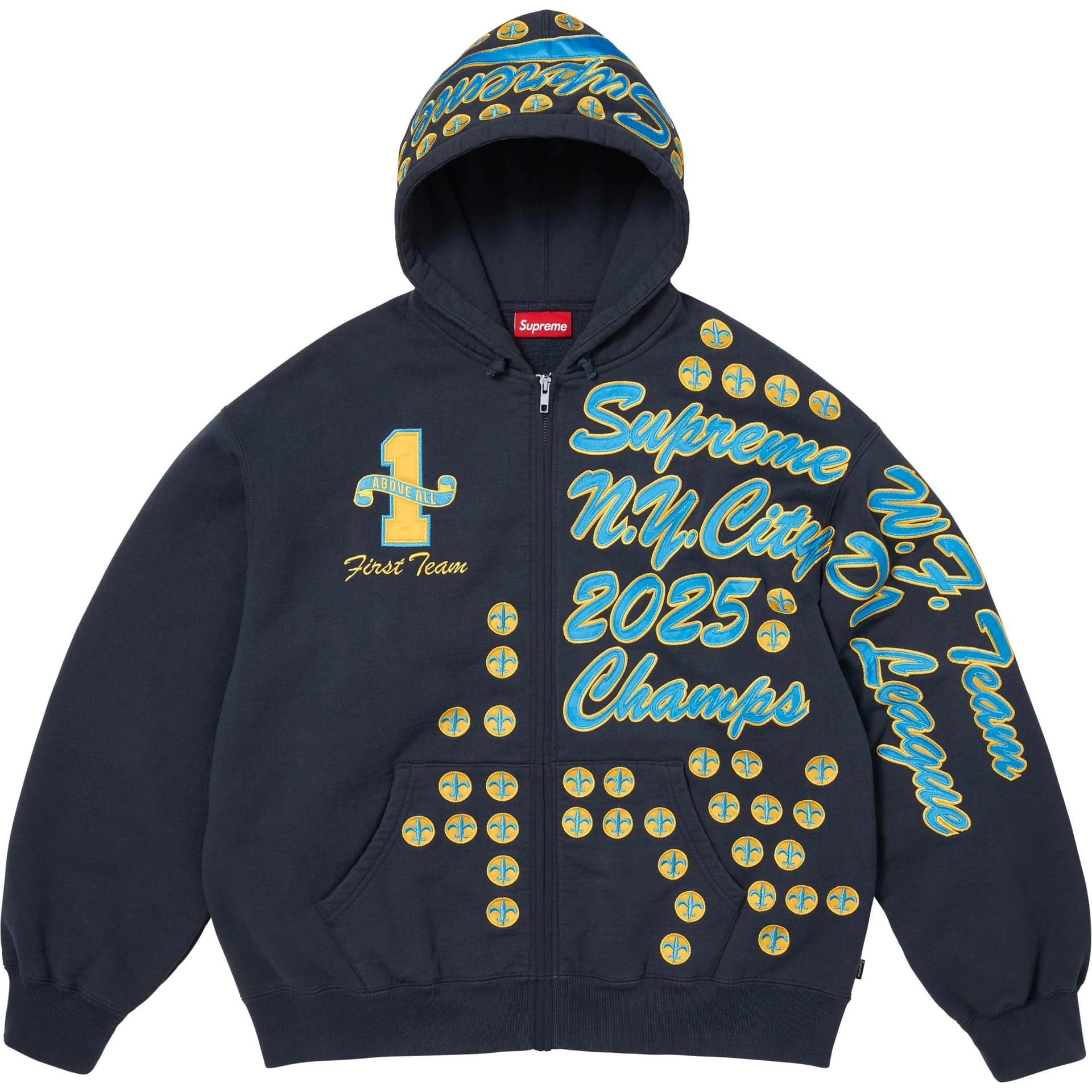 Кофта Supreme FW25 League Champs‌ ZIP UP Худи Свитшот Унисекс - изображение 1