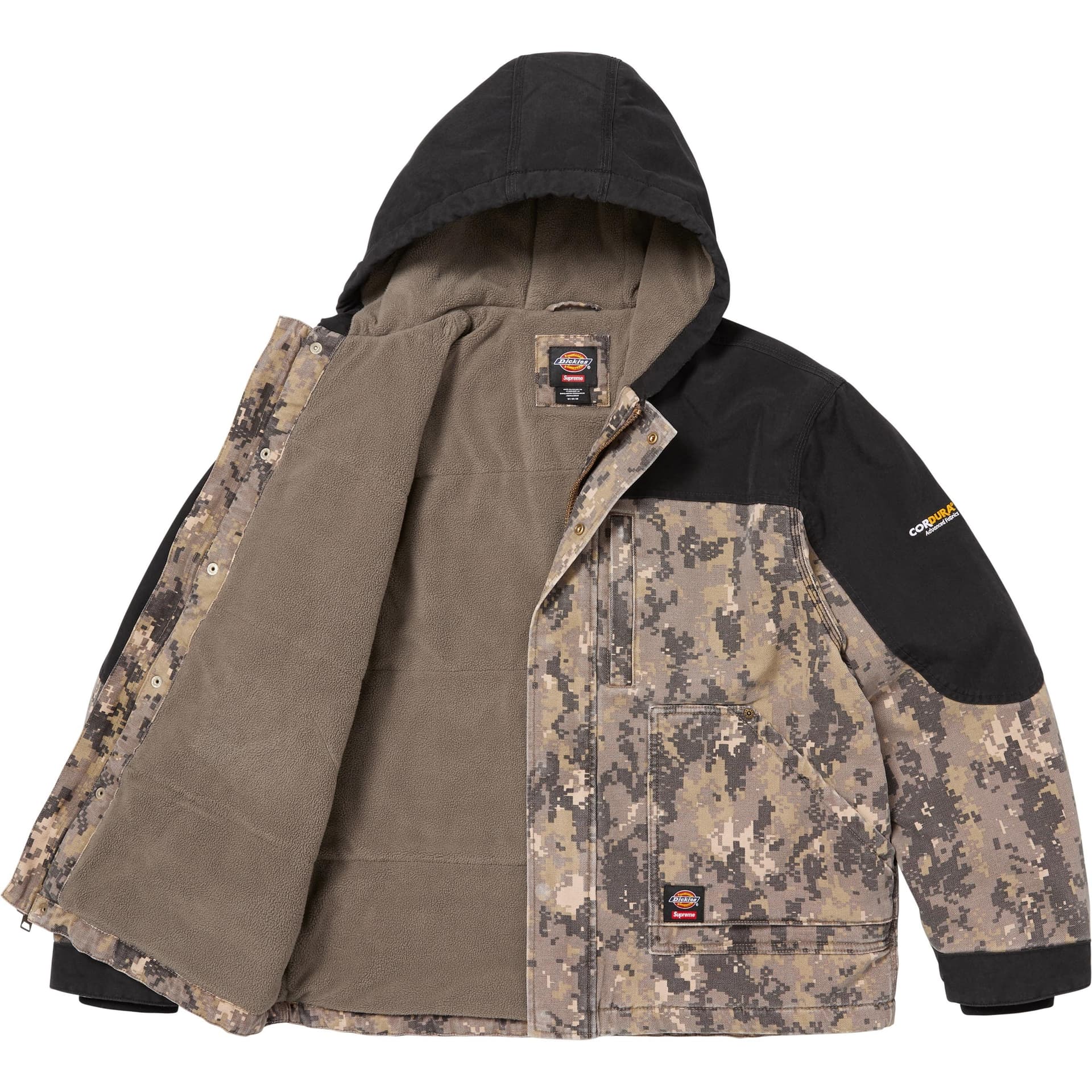 Куртка Supreme X Dickies FW25 WEEK4 Cordura® С капюшоном Рабочая куртка Куртки и пальто Унисекс - изображение 4