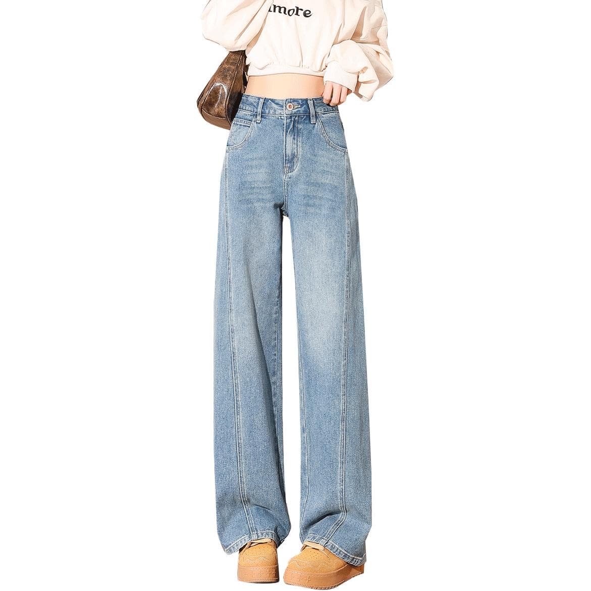 Джинсы Tonlion Medium Blue Women's Jeans Тонлион Средне-синие Женские Джинсы - изображение 1