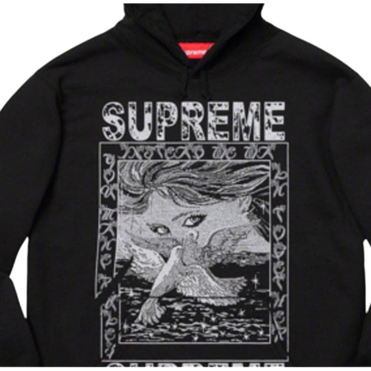 Кофта Supreme FW19 Doves Hooded Sweatshirt - изображение 2
