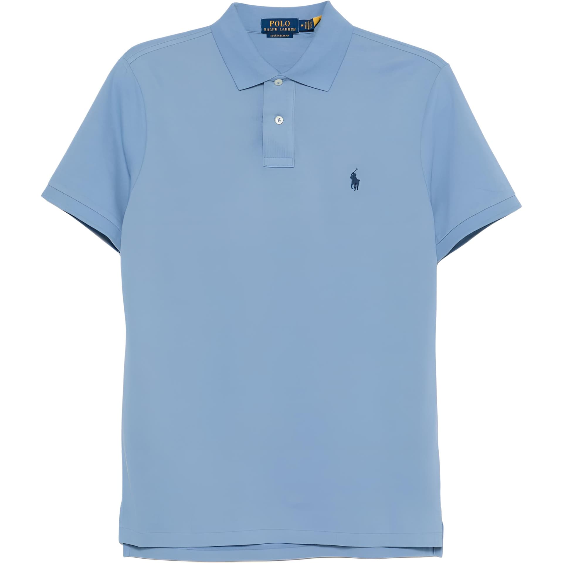 Поло Polo Ralph Lauren Logo Embroidered Cotton Pique Polo Shirt Sky Blue