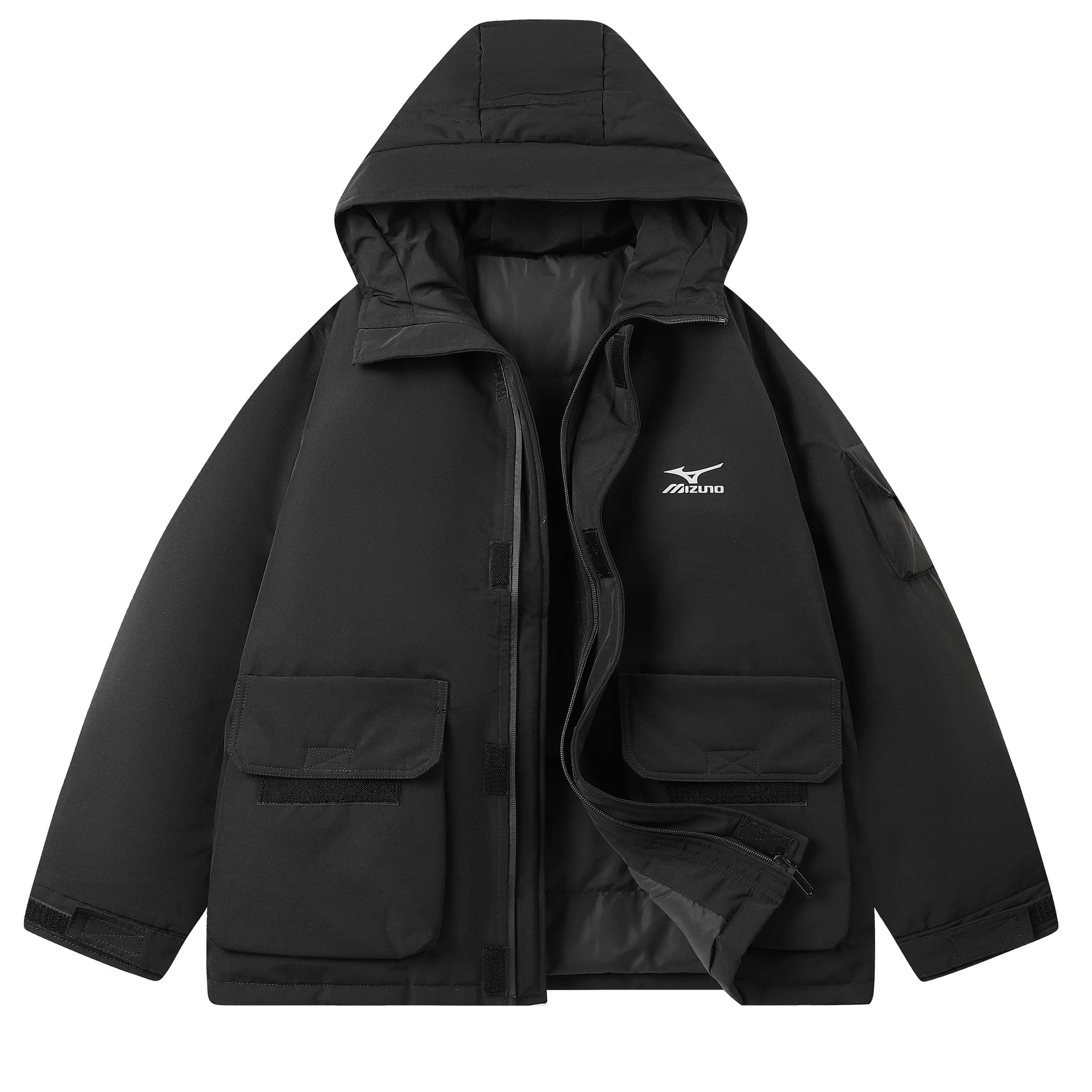 Зимняя куртка Mizuno Обсидиан Черный Унисекс Пух - изображение 1