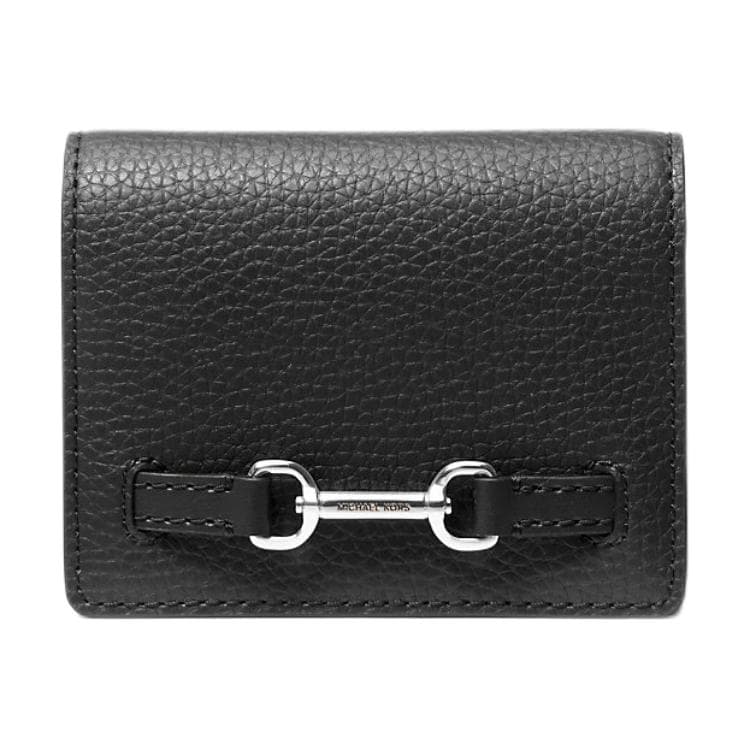 Кошелек MICHAEL KORS Carson Зернистая текстура Кожа Кошелек Маленький Женский Черный - изображение 1
