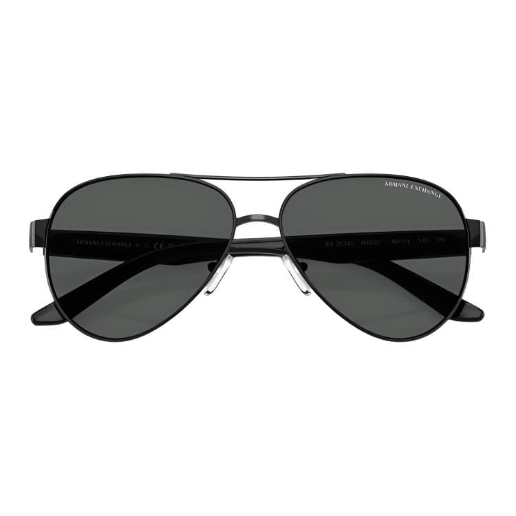 Солнцезащитные очки ARMANI EXCHANGEAE Металлические Aviator Солнцезащитные очки Мужские Ярко-черные - изображение 5