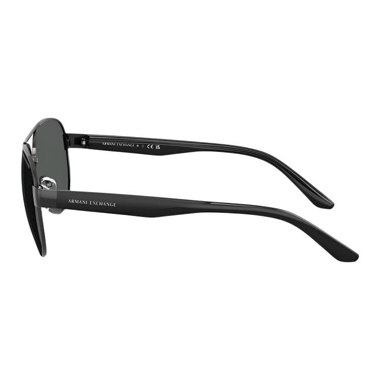 Солнцезащитные очки ARMANI EXCHANGEAE Металлические Aviator Солнцезащитные очки Мужские Ярко-черные - изображение 3