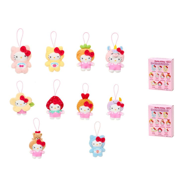 Фигурка Sanrio Hello Kitty Плюшевый Брелок Слепые Коробки 1 Слепой Бокс Полная Коробка 10 Штук - изображение 1